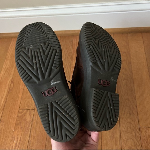 Ugg Australia Kesey Brown Lace Up Leather Combat Outdoor Boot Women’s Size 6 - Picture 8 of 9